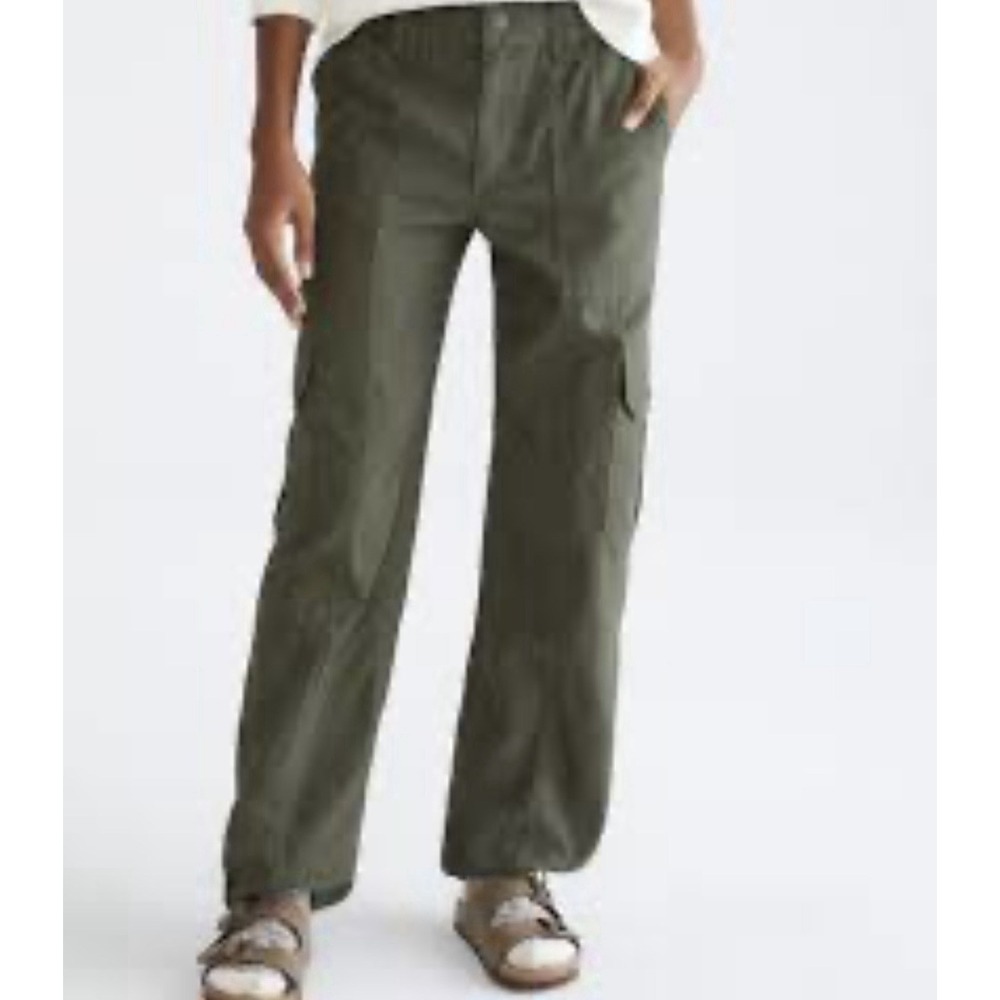 Aeropostale Cargo Pants Women XS Sage Green Utility Elastic Waist Pants